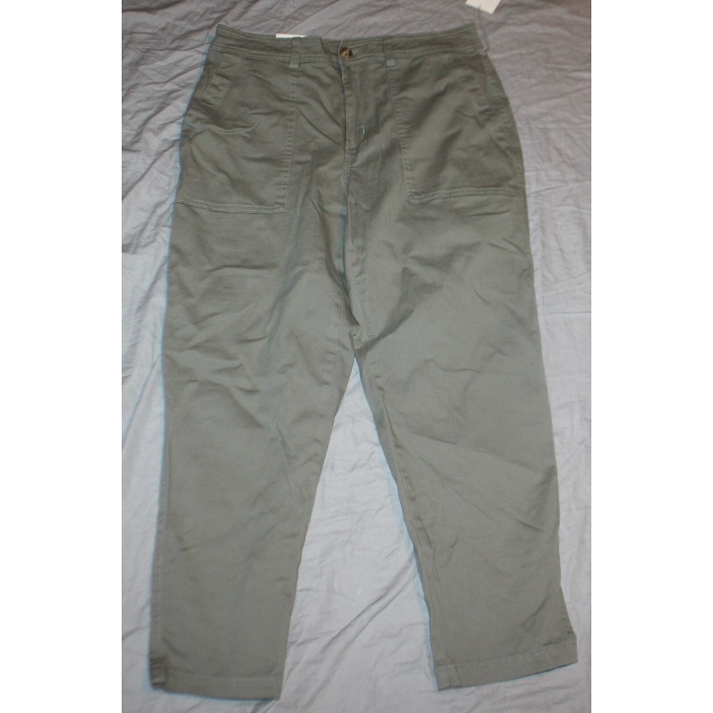 Women's High-Rise Utility Ankle Pants - A New Day Green 12